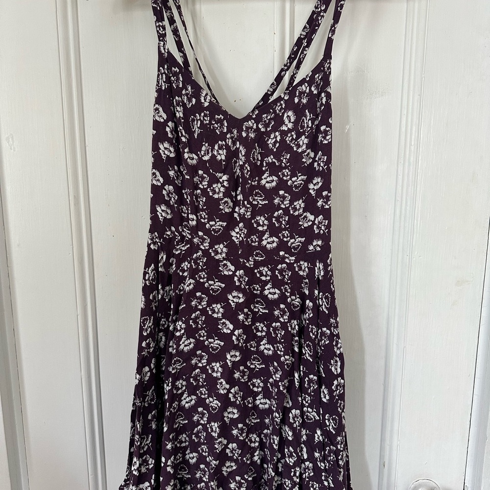 Kimchi Blue White and Purple Sleeveless Mini Sundress